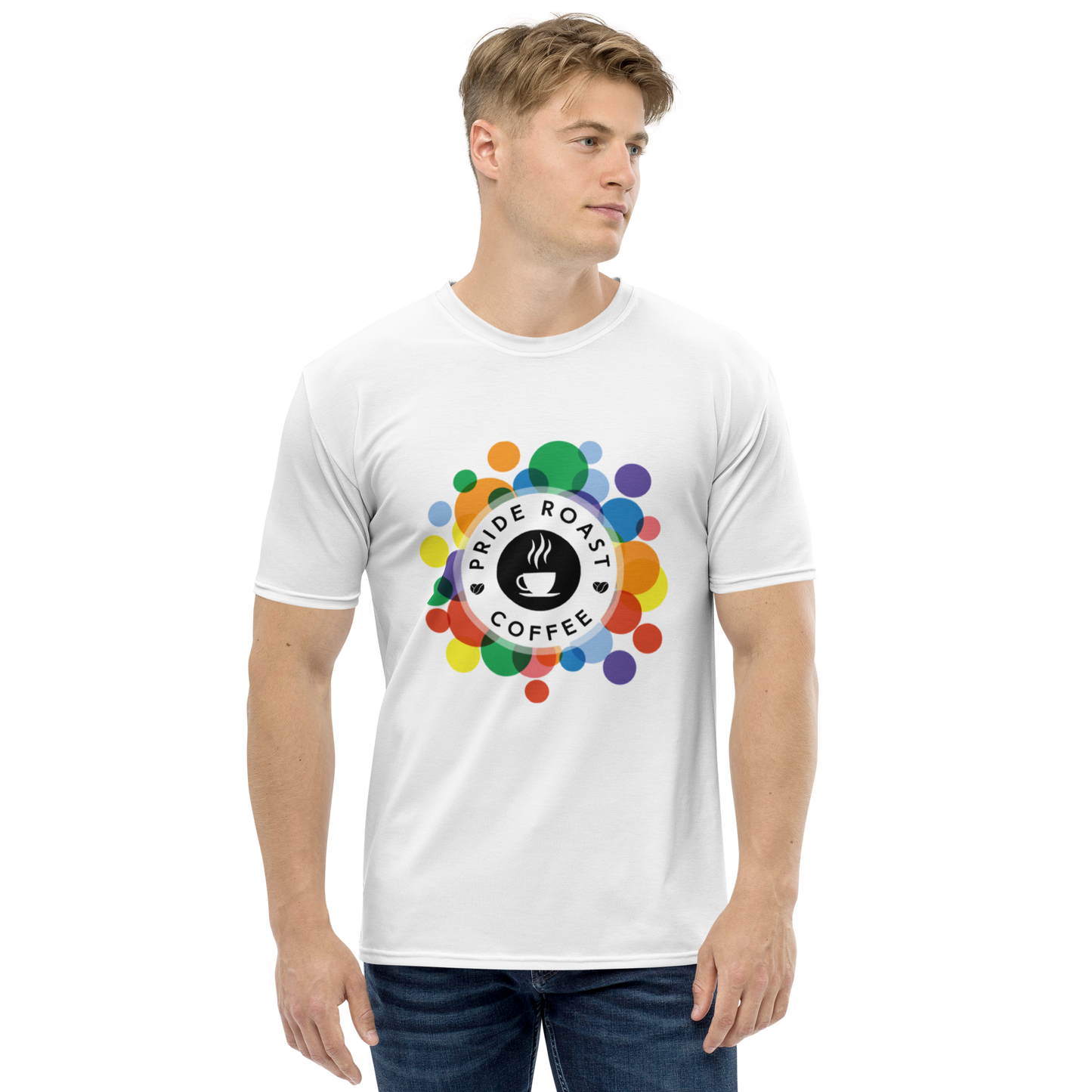 Pride Roast Coffee All-Over Print Men's Crew Neck T-Shirt