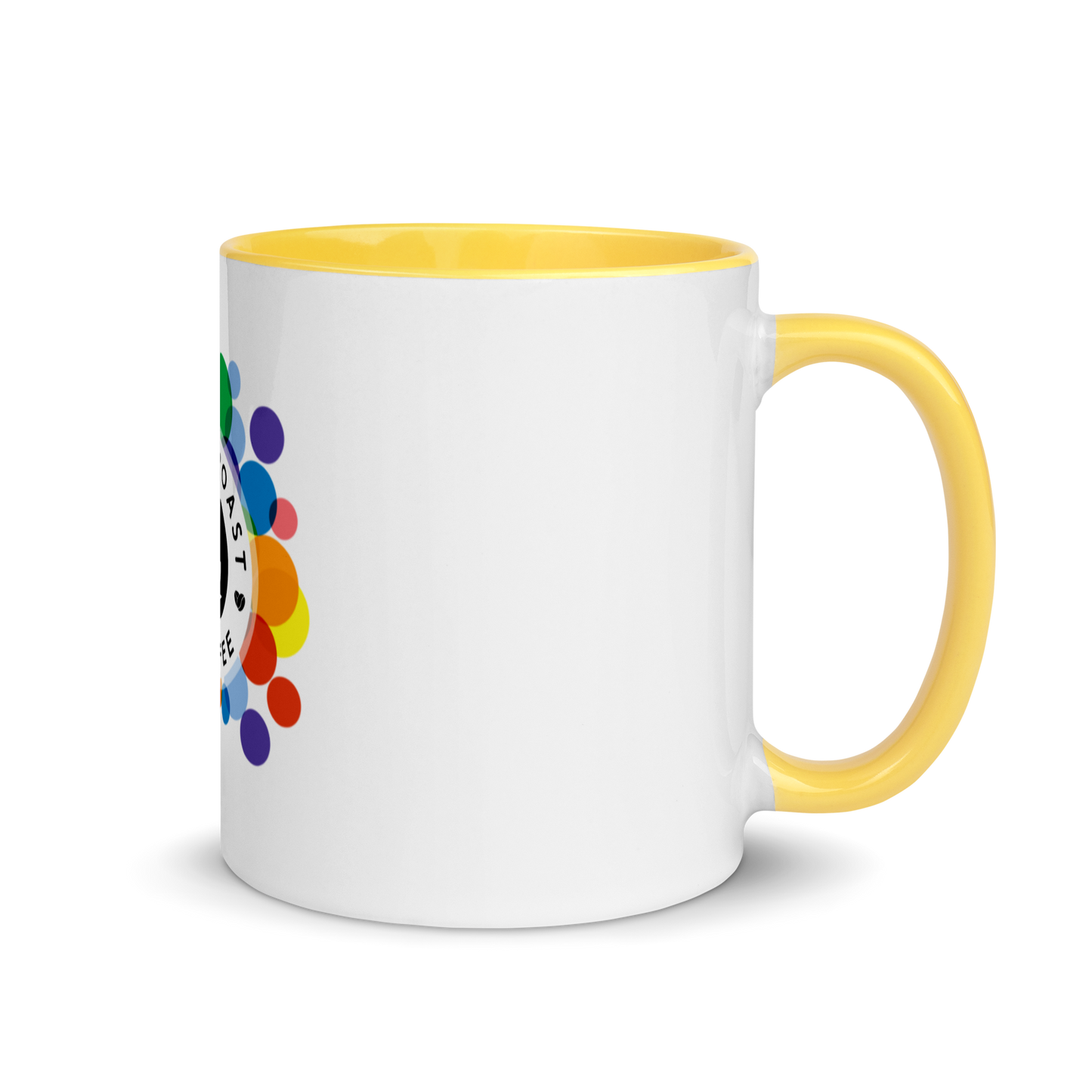 Pride Roast Coffee White Ceramic Mug with Color Inside
